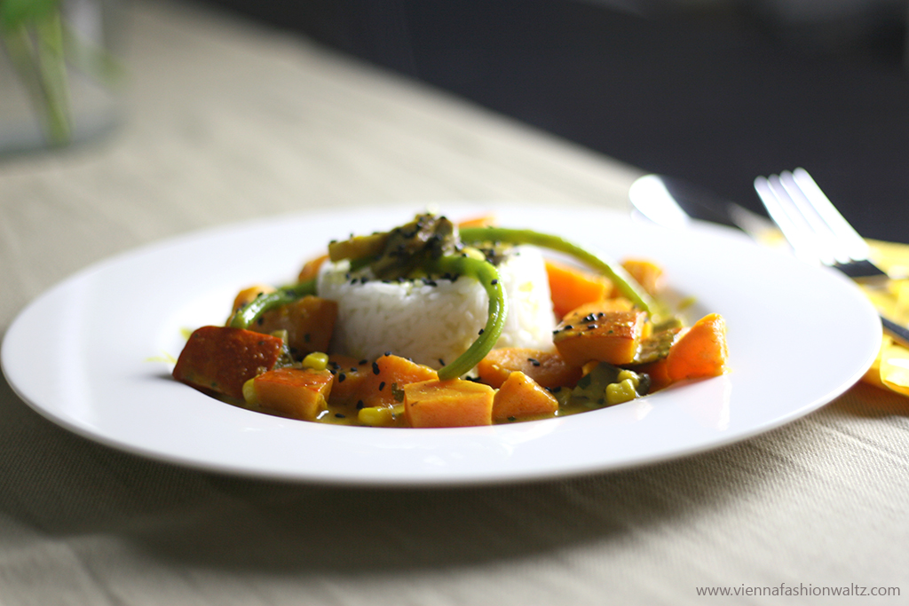 Veganes Gemüse-Kokos-Curry | Rezept | ViennaFashionWaltz